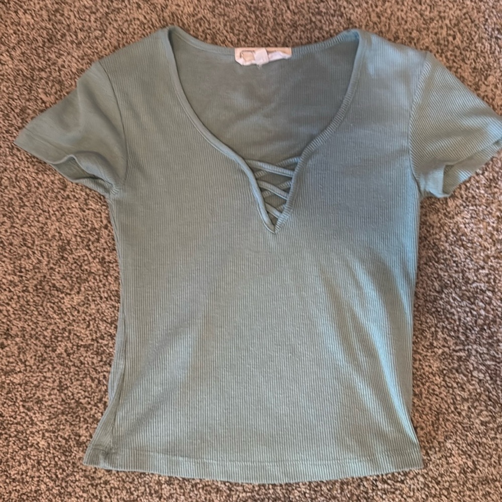 XS light teal shirt